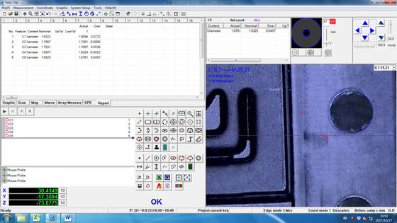 Máquina de medição manual da coordenada do CNC 2D para moldes da eletrônica